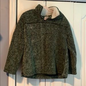 Forest Green Sherpa Sweatshirt